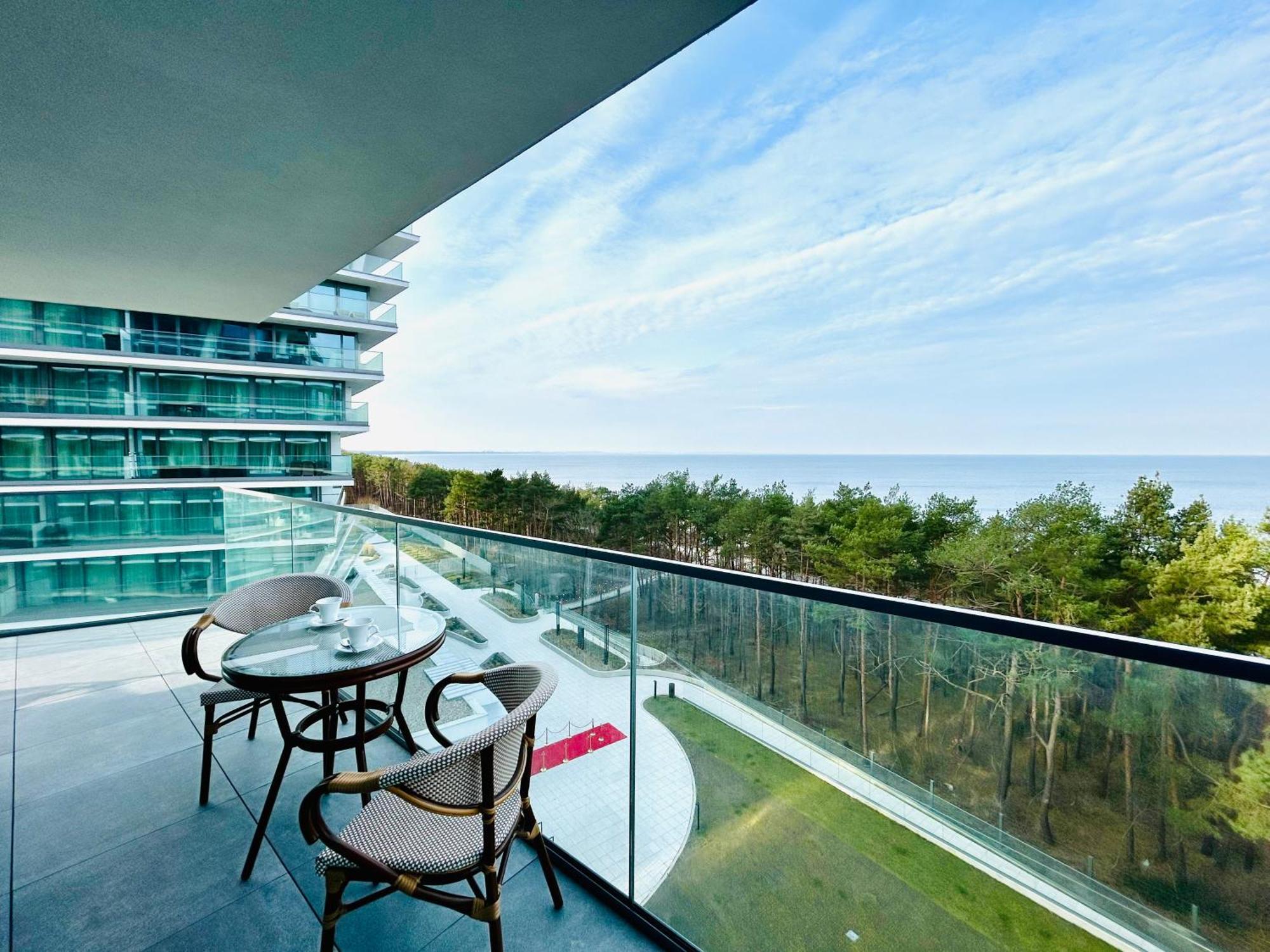 Wave - Aurum II Apartment - Front Sea View ミエンジズドロイェ エクステリア 写真